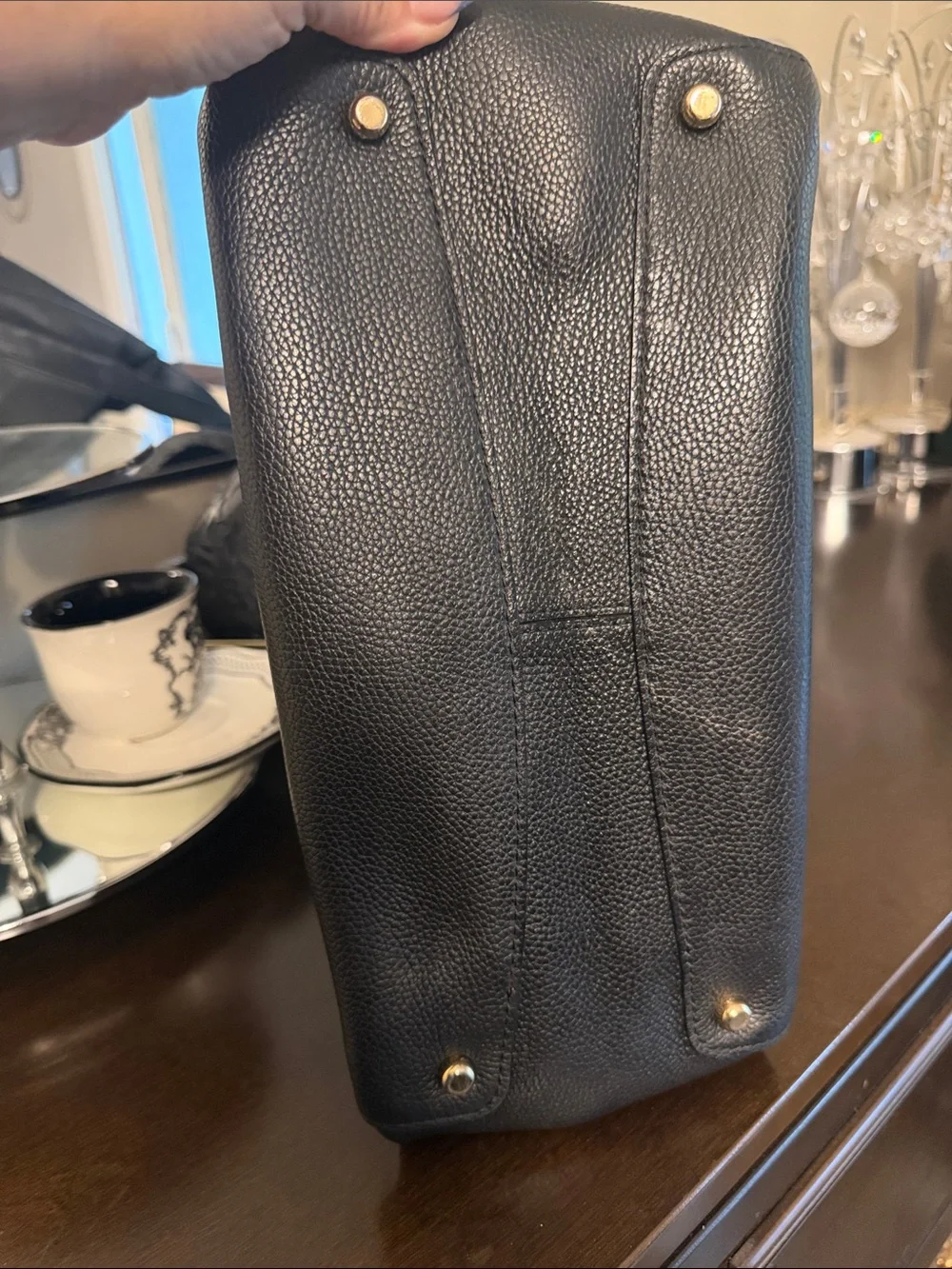 Coach Hadley Black Leather Tote Bag - Classic Everyday Carry EUC